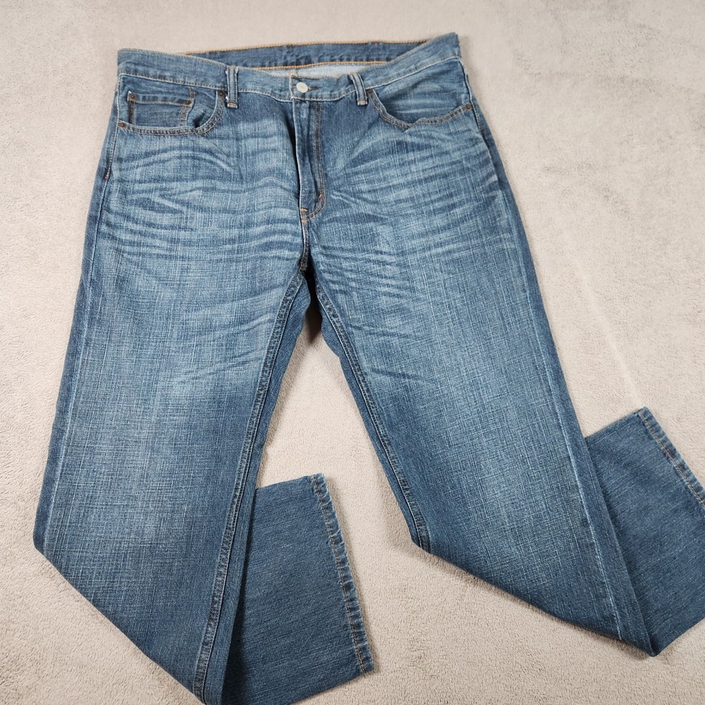 Levis 559 Relaxed Straight Jeans Mens 38x30 Medium Wash Blue Denim 00559-4258